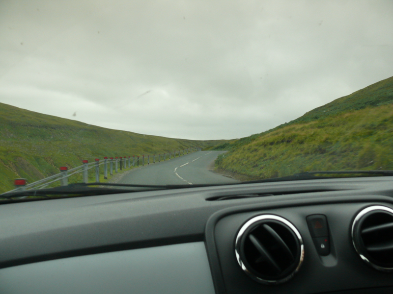 Not pictured: 500ft drop down a valley to the left.